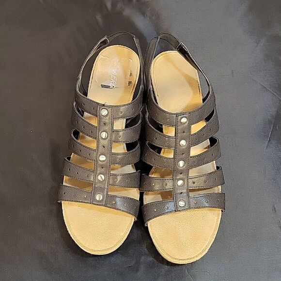 AEROSOLES CAKE SALE  ANKLE STRAP OPEN TOE 5 BAND STRAP SANDAL - Picture 4 of 14